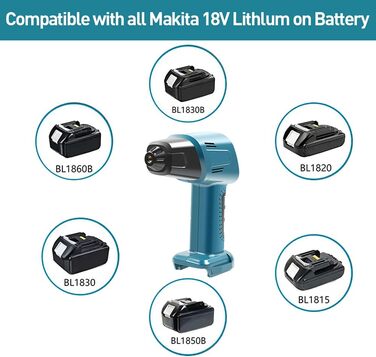 Акумуляторний компресор для акумулятора Makita 18 В, електричний автомобільний компресор, портативний повітряний насос 160 фунтів на квадратний дюйм, цифровий компресор, для автомобіля, велосипеда, мотоцикла (без акумулятора)