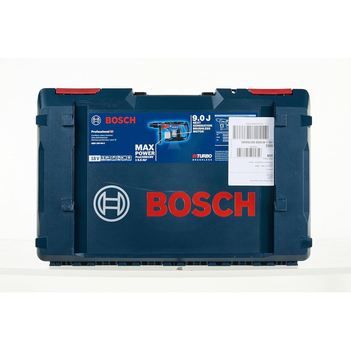 Акумуляторний перфоратор Bosch Professional 18V System BITURBO GBH 18V-40 C (у комплекті 2 шт. акумулятор ProCORE 5,5 Ач, швидкий зарядний пристрій GAL 1880 CV, ганчірка для машини, мастило, додаткова рукоятка, XL-BOXX) 2xProCORE18V 5,5 Ачзарядний пристрі