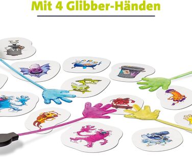 Дитяча гра Ravensburger Monsterstarker Glibber-Klatsch, салонна та сімейна гра, для дітей та дорослих, для 2-4 гравців, від 5 років Monsterstarker Glibberklatsch