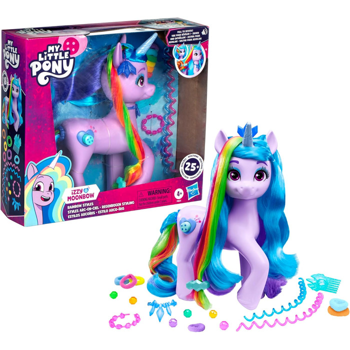 My Little Pony Tell Your Story Rainbow Styles Izzy Moonbow Unicorn Toys, My Little Pony Tell Your Story Rainbow Styles Izzy Moonbow Unicorn Toys