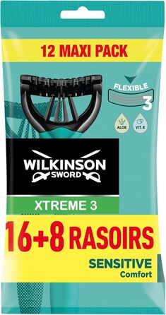 Одноразові леза для бритви Wilkinson Xtreme 3 Pure Sensentry, 24 шт. и 16 8 шт.