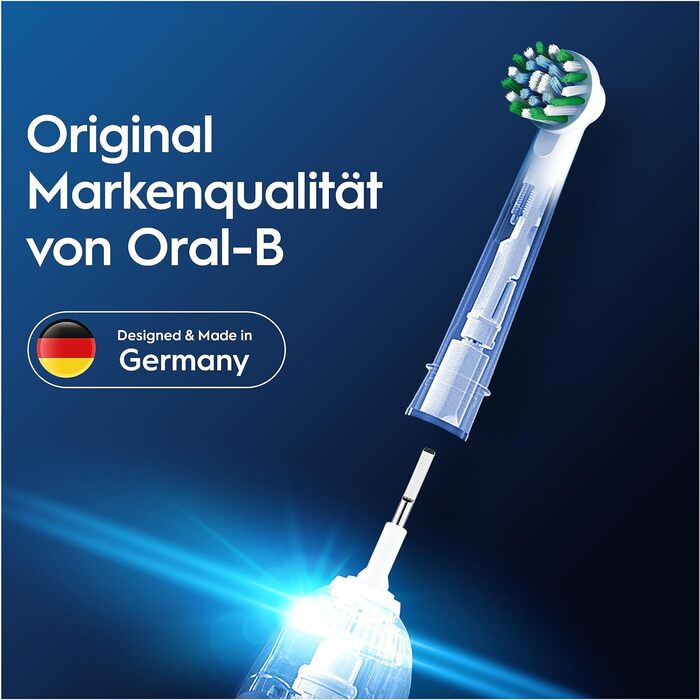 Щітки Oral-B Pro CrossAction для електричної зубної щітки, 12 шт. , чудове чищення зубів, X-щетина, оригінальна насадка для зубної щітки Oral-B, упаковка, готова до поштової скриньки, Зроблено в Німеччині 12 шт. (1 упаковка) Білий