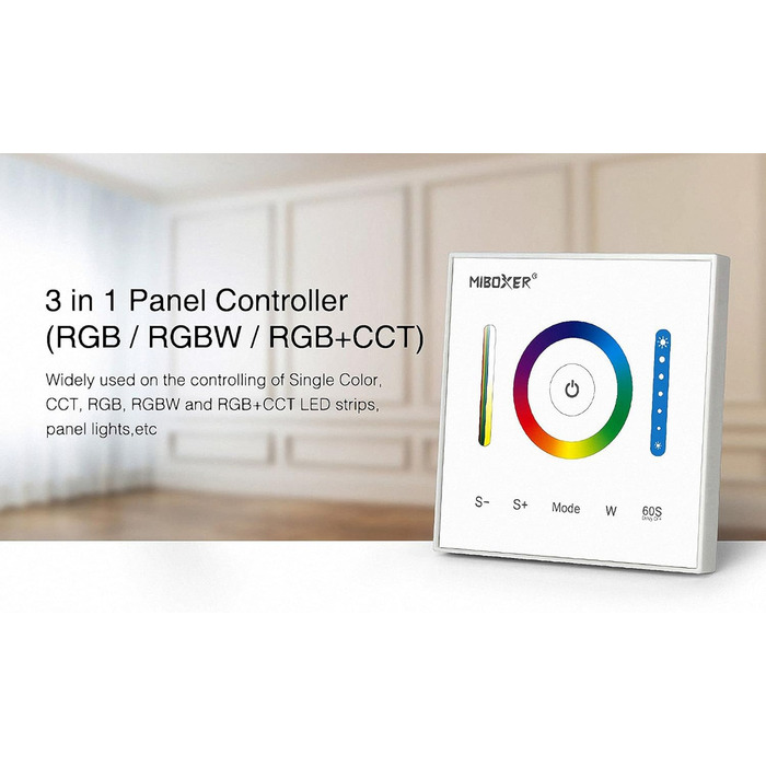 Контролер Miboxer Milight Настінний контролер MiLight TOUCH P3 для RGB CCT від 12-24 В до 5 А для світлодіодної продукції