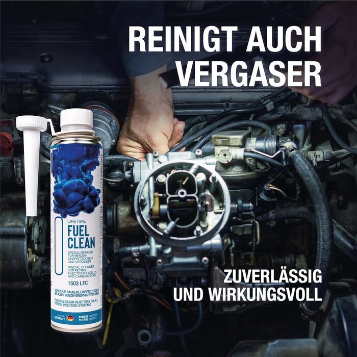 Пакет все в одному бензину LIFETIME 500 мл присадка до бензину 400 мл Очищувач інжекторів 400 мл Очищувач системи двигуна Бензин Затвердіння бензину для приблизно 12 баків Очищувач двигуна