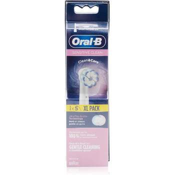 Змінні насадки для електричної зубної щітки Oral-B Sensitive Clean, упаковка по 5 шт. Білі 5 шт. (1 упаковка)