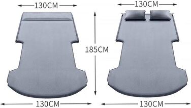 Автомобільний матрац WOLWES Сумісний з автомобільним надувним матрацом Q5L Багажник позашляховика Автомобільний надувний матрац Подушка для кемпінгу для водіння Килимок для сну Дорожнє ліжечко Автомобільні аксесуари (сірий, розмір 1) Сірий Розмір 1