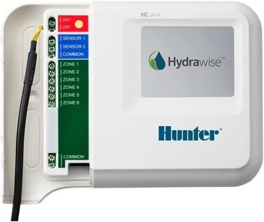 Комп'ютер для поливу GNCGarden Hunter HC1201 Hydrawise з керуванням по WLAN, 12 сезонів, години запуску в день