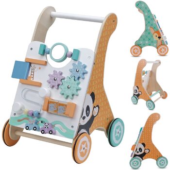 Дитяча ігрова дошка Baby Play and Walker Baby Walker з інтерактивними іграшковими колесами для дітей 12-36 місяців (біла)