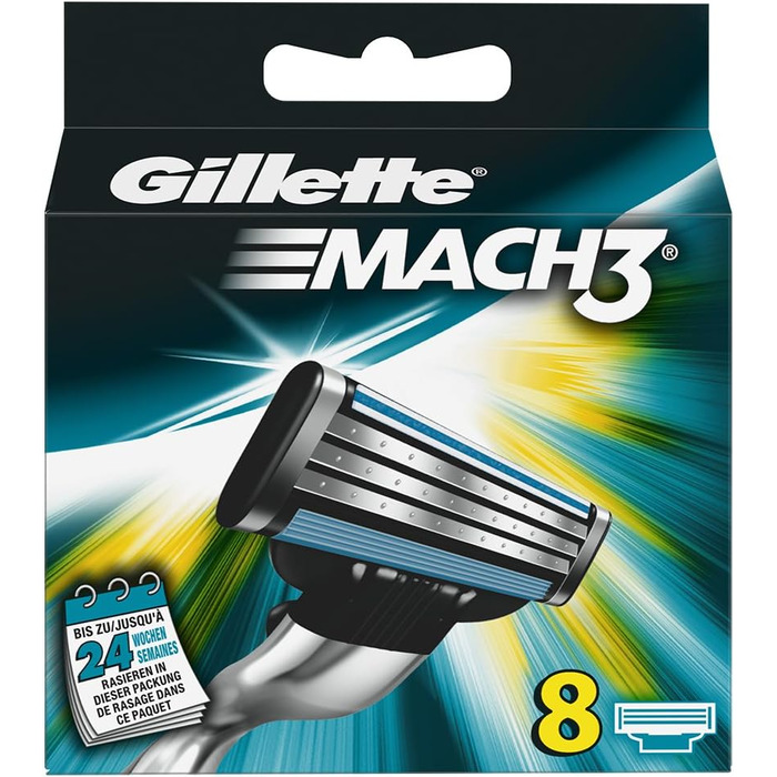 Знята з виробництва модель Gillette MACH3 леза 8 шт.