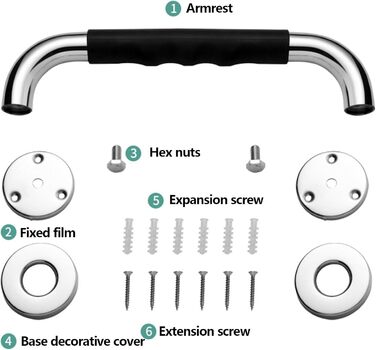 Поручні для людей похилого віку, Захисна ванна та ручка для унітазу для людей похилого віку, Поручні для ванн та душових кабін, поручні з нержавіючої сталі (60 см/23,6 дюйма)