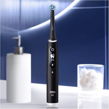 Електрична зубна щітка Oral-B iO 6N, чорна, Bluetooth, 2 щітки, 1 дорожній кейс