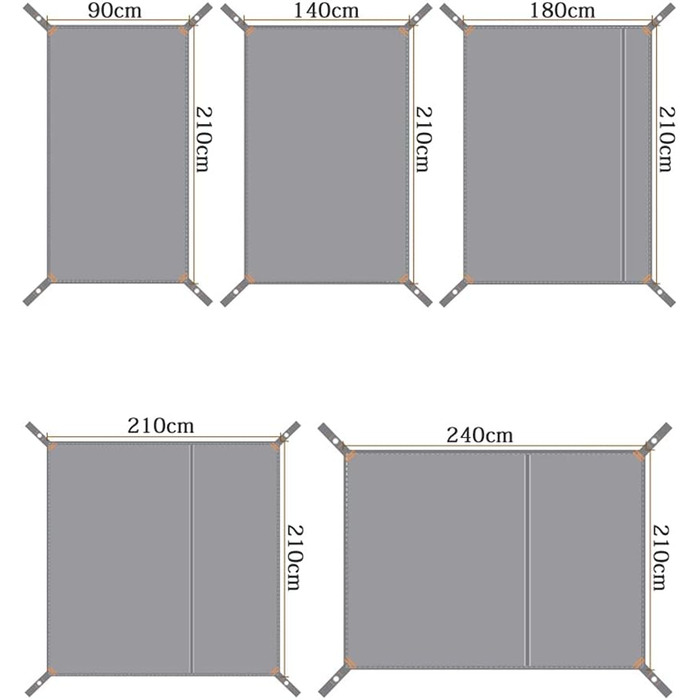 Багатофункціональний намет Groundsheet Ideal Зовнішні двері багажника Спортивний ультралегкий 140*210 см