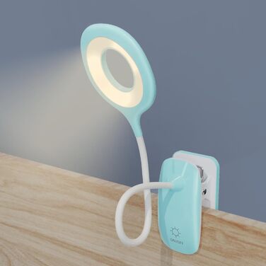 Ліжко, Світлодіодна лампа для читання Ліжко Touch Dimmable 3 кольори Ліжко Lamp Clamp Lamp Lamp Захист очей Gooseneck Лампа для читання Kids USB акумуляторна для навчання, робота