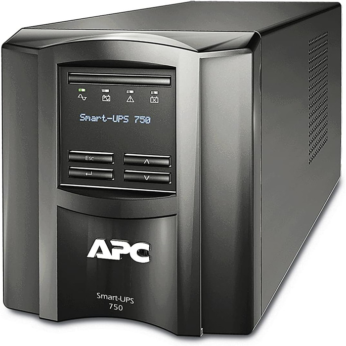 Джерело безперебійного живлення APC Smart-UPS SMT - SMT1500I - джерело безперебійного живлення 1 500 ВА (лінійний інтерактив, стабілізатор, РК-дисплей, 8 виходів IEC-C13, програмне забезпечення для вимкнення) (вихідна потужність 750 ВА)