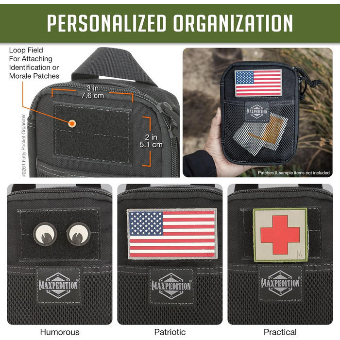 Сумка-органайзер Maxpedition Fatty Pocket Organizer, чорна, 20 дюймів