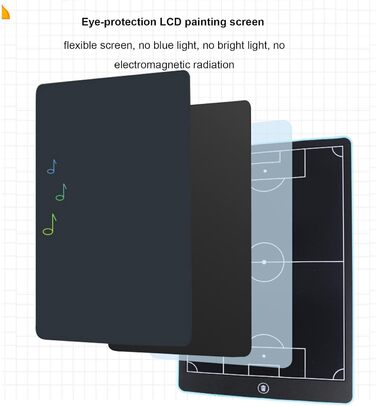 РК-дошка для письма, РК-дошка для малювання, 16-дюймова футбольна тактична дошка для письма - нотатки для футбольних тренерів, РК-планшет для стратегічного письма, обладнання p A