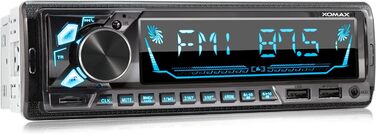 Автомобільна стереосистема XOMAX XM-R282 з FM RDS, гучний зв'язок Bluetooth, USB, SD, MP3, ID3, 2-й порт USB з функцією заряджання, AUX-IN, 1 DIN