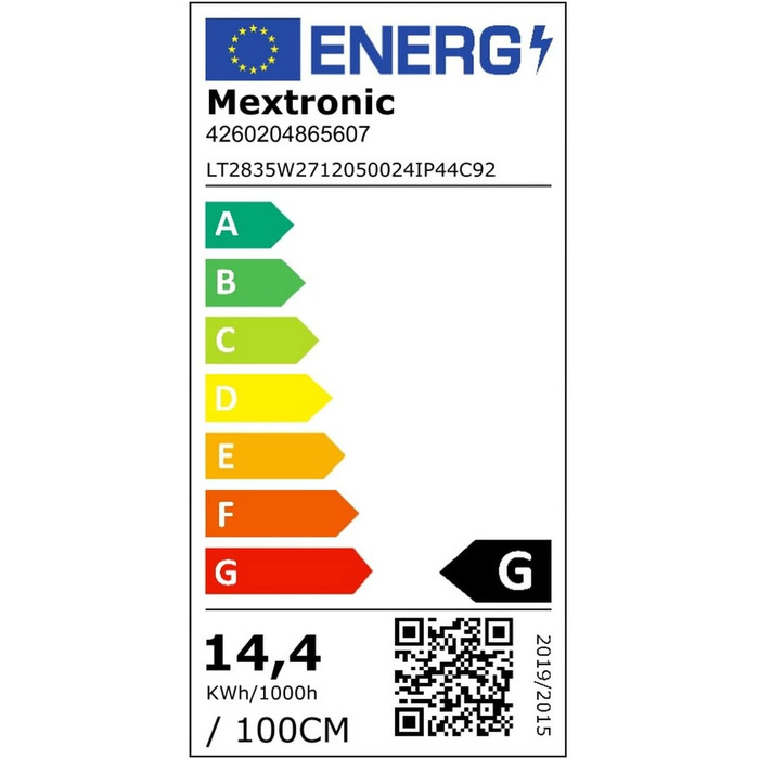 Світлодіодні стрічки Mextronic з бурштиновим світлом 1800K Світлодіодна стрічка LED стрічка 2835 тепла біла (2700K) CRI 92 72W 5 метрів 24V IP44