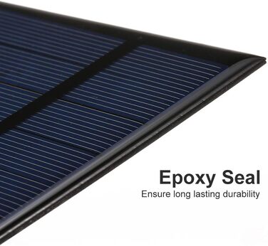 Портативний сонячний зарядний пристрій Decdeal Solar Module 2,5 Вт / 5 В / 3,7 В з USB-портом Компактний зарядний пристрій від сонячної панелі для кемпінгу та походів (150 x 130 x 3 мм)