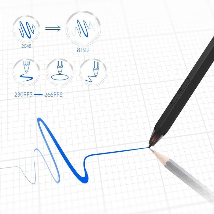 Графічний планшет XP-PEN DECO01V2, малювання, 10 x 6 дюймів, пасивний стилус, 8192 кроки, нахил і 8 ярликів, сумісний з Windows/Mac OS/ChromeBook/Android (Deco02)