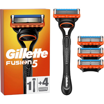 Волога бритва Gillette Fusion 5 чоловіча, бритва 4 леза бритви з 5-кратним лезом, подарунок для чоловіків Новий