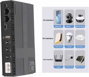 Резервний акумулятор Mini UPS, 10400 мАг, 5 В, 9 В, 12 В, 2 А, POE, вихід 15 В, 24 В, 1 А, джерело безперебійного живлення для маршрутизатора, модему, камери відеоспостереження (штекер ЄС 100-240 В