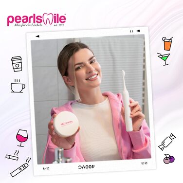 Зубна пудра Pearlsmile білий порошок - для білих зубів - Натуральне відбілювання зубів, більш ефективне, ніж зубна паста, для сяючої посмішки. Відбілюйте зуби і сяйте вже зараз