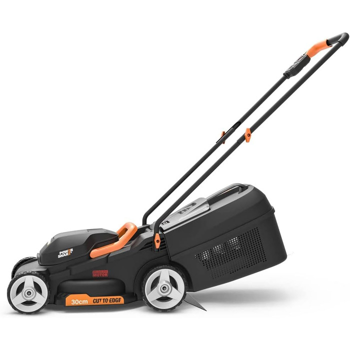 Акумуляторна газонокосарка WORX WG730E 20В та WA3553 Акумулятор 20В - Перезаряджається, потужний акумулятор з вбудованим індикатором рівня заряду для всіх пристроїв WORX - Li-Ion акумулятор 4000 мАг PowerShare