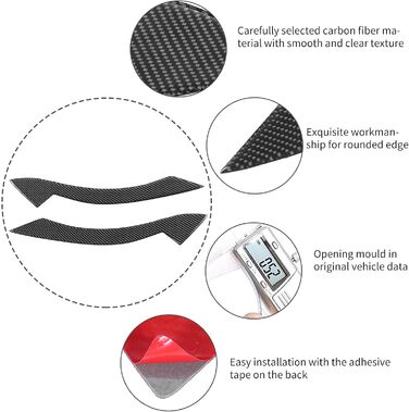 Для брів Z4 - Фара Брови Налобний ліхтар Повіки Декоративні наклейки Пара фар з вуглецевого волокна Брови Повіки Легка установка Прикраса Стайлінг Наклейки підходять для Z4 E8