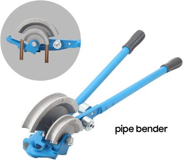 Трубогиб 2-в-1 ручні плоскогубці 0-90 градусів трубогиб трубогиб трубогиб 15мм/22мм ручний трубогиб машина для згинання мідних труб інструменти з нековзною ручкою для мідних алюмінієвих труб, синій