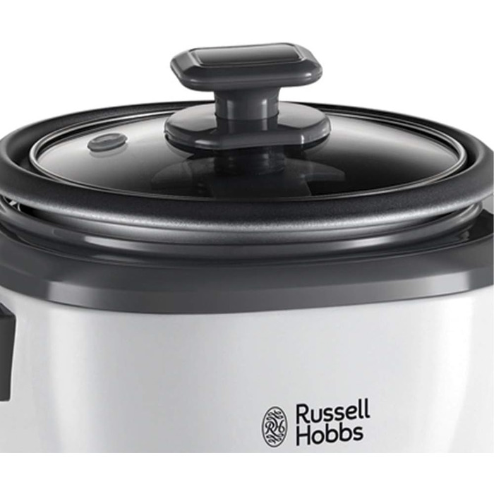 Рисоварка Russell Hobbs міні маленька 0,4 л (функція збереження тепла, каструля з антипригарним покриттям, ложка для рису та мірна чашка, також ідеально підходить для кіноа та кускусу, підігрівач рису) 27020-56