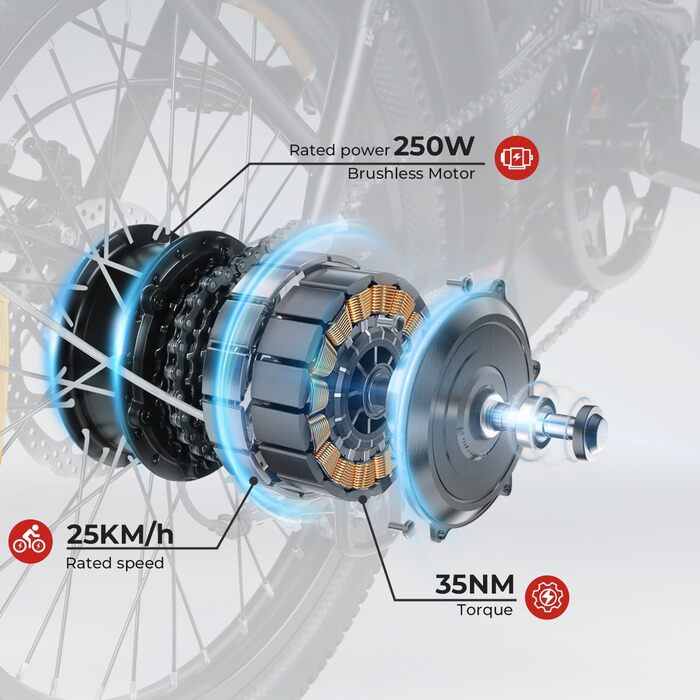 Складний електровелосипед E Bike Fat Tire 20 дюймів 36V / 13Ah білий