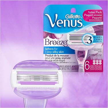 Зняті з виробництва леза для бритви Gillette для жінок Venus Breeze SPA 8 шт.