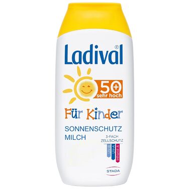 Дитяче сонцезахисне молочко Ladival SPF 50 Сонцезахисний лосьйон без ароматизаторів для дітей без барвників та консервантів водостійкий 1 x 200 мл