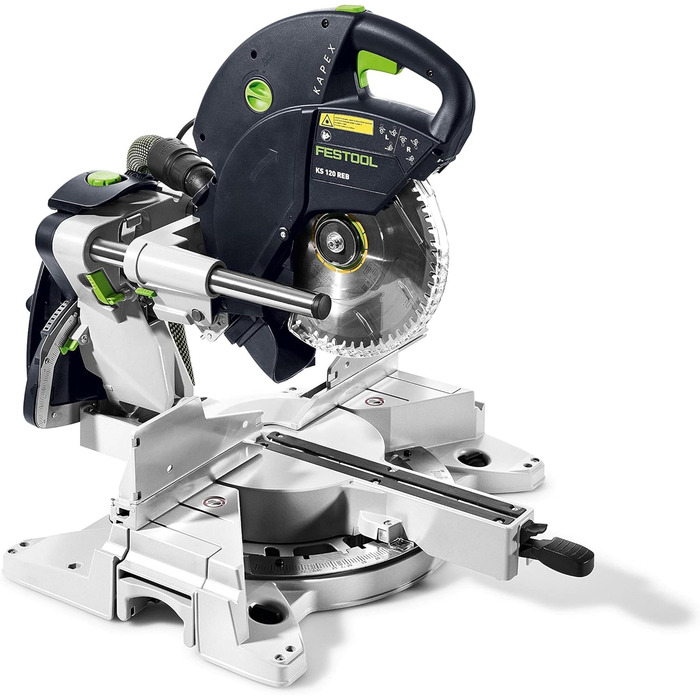 Поперечна пила Festool KS 120 REB KAPEX (з пиляльним диском WOOD UNIVERSAL, кутовим затискачем, затискачем для заготовки, шестигранним ключем)