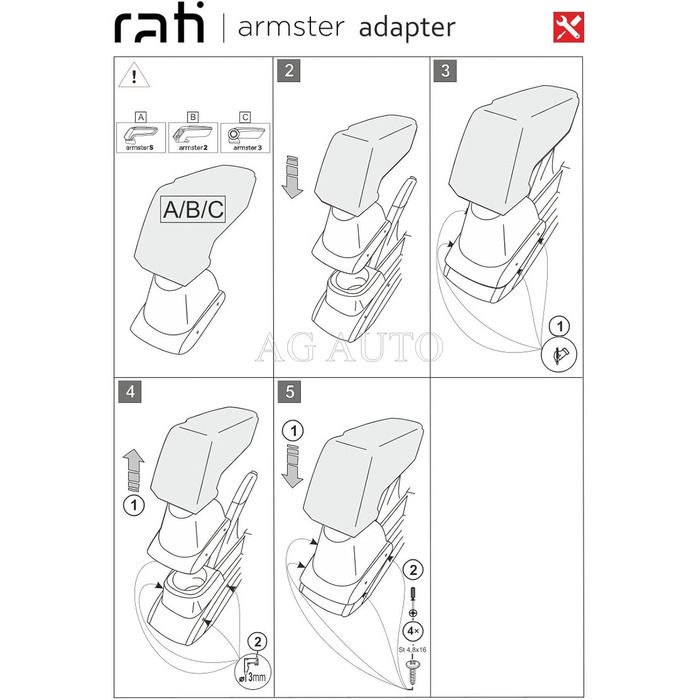 Автомобільний центральний підлокітник з адаптером, Armster 3, підходить для VW Polo V, 2009-2017