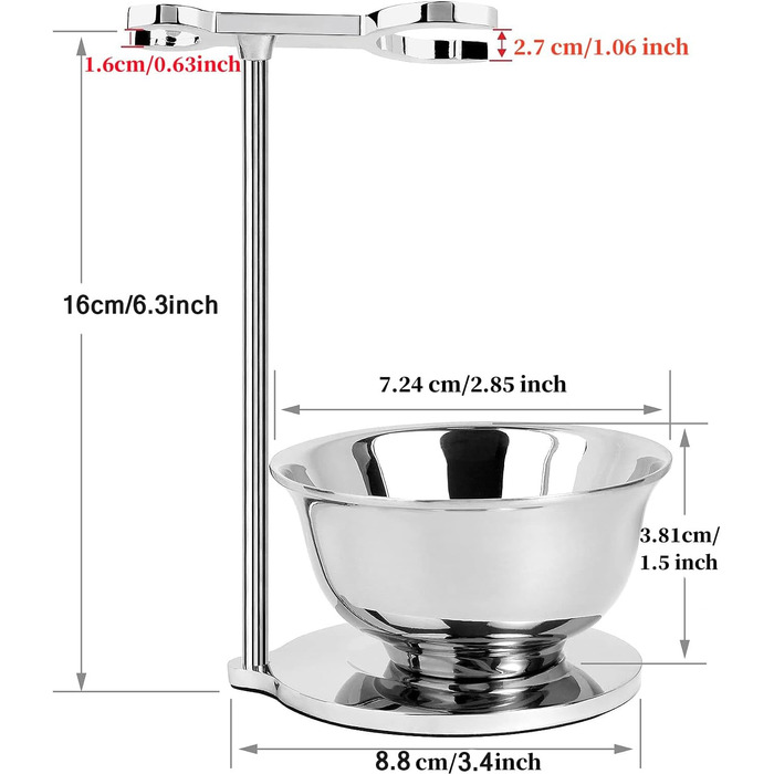 Набір для гоління Favali для чоловіків, універсальна важка підставка для гоління з нержавіючої сталі, тримач з чашею для гоління, безпечна підставка для гоління, для ручних бритв, щітка для гоління, чаша для гоління