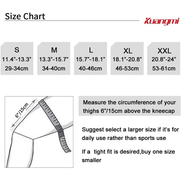 Дихаючий наколінник Kuangmi з силіконовим кільцем, стабілізація для складних видів спорту, регульована опора, (XL)