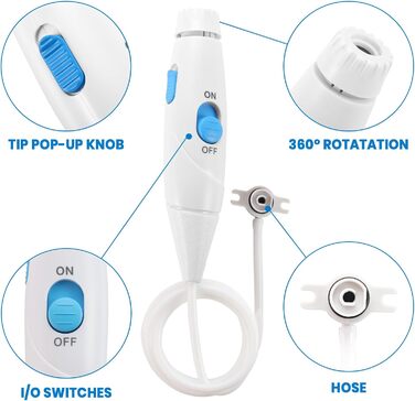 Змінні деталі шланга та ручки для Waterpik Aquarius Water Flosser (серії WP-660 та WP-670)