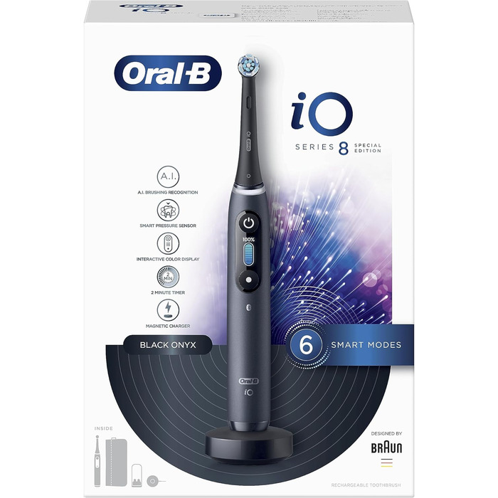 Електрична зубна щітка Oral-B Pro iO 8, Special Edition, чорна