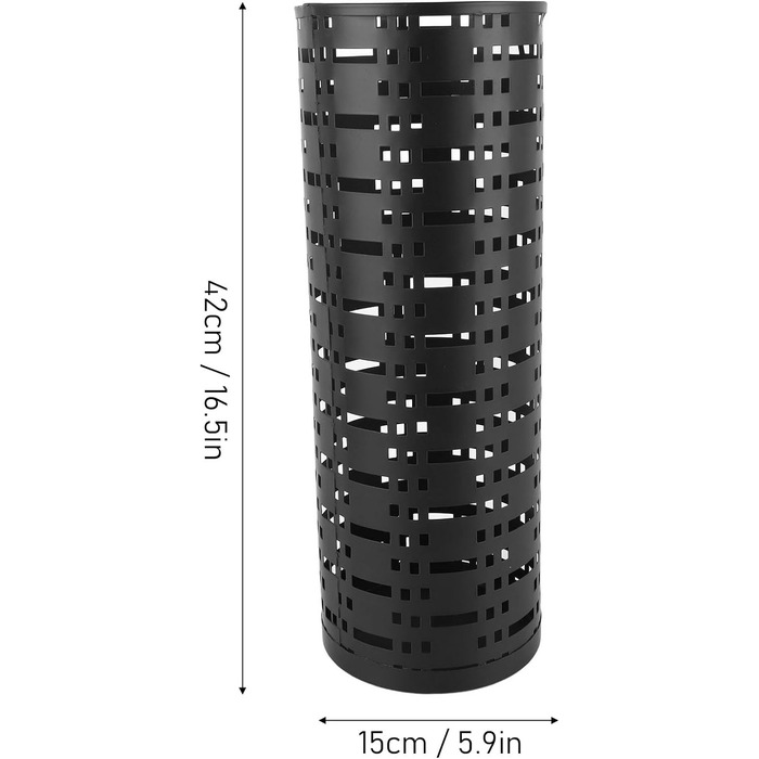 Тримач для парасольки NOENNULL, нержавіючий, водонепроникний, компактний, модний, порожнистий, круглий, металевий, підставка для парасольки для вхідної зони, чорний