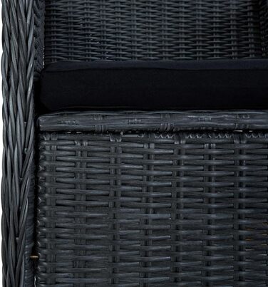 Садові стільці з подушками 2 шт. Poly Rattan Dark Grey