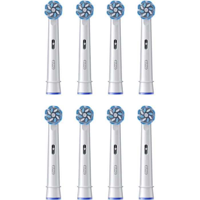 Щітки для електричної зубної щітки Oral-B Pro Sensitive Clean, 8 шт. , дбайливе чищення зубів, інноваційна Х-подібна щетина, оригінальна насадка для зубної щітки Oral-B, зроблено в Німеччині