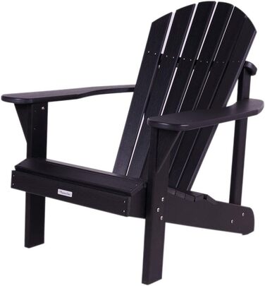 Садове крісло MaximaVida Adirondack Montreal Black - Низькі витрати на обслуговування 79 x 80 x 88 см