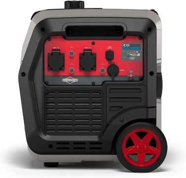 Бензиновий інверторний генератор-генератор Briggs & Stratton 030806 PowerSmart P4500 з чистою потужністю 4500 Вт/3700 Вт, надзвичайно тихий і легкий, Вт, 230 В, чорний, сірий P4500 одинарний