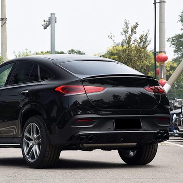 Автомобільний задній спойлер для Mercedes Gle Coupe Class W167 C167 Gle350 450 500e 2020 ,Автомобільний спойлер Спойлер багажника Аксесуари для стилю екстер'єру заднього крила,A/Чорний звичайний A/Чорний