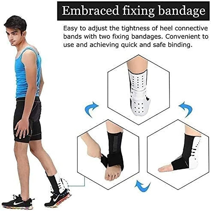 Ортез на гомілковостопний суглоб, стабілізуючий бандаж, коректор болю, стабілізуючий ортез на гомілковостопний суглоб, бандаж для підйому стопи при ходьбі у взутті, захист від розтягнення зв'язок ліворуч M