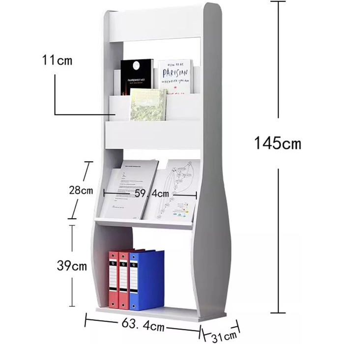 Підлогова підставка для журналів Підлогова підставка для журналів, підставка для брошур, вертикальна підставка для даних, підлогова підставка для книг і газет, інформаційна підставка для брошур, 83B