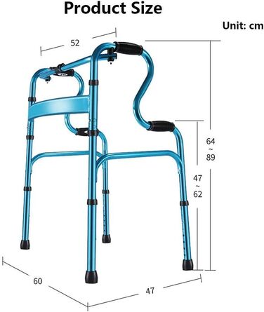 Стандартний допоміжний засіб для ходьби, складні ходунки з підлокітниками, висота для літніх людей, повна зірок