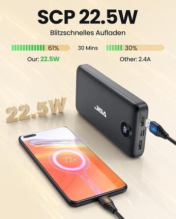 Power Bank JIGA 27000mAh, 22.5W, PD20W